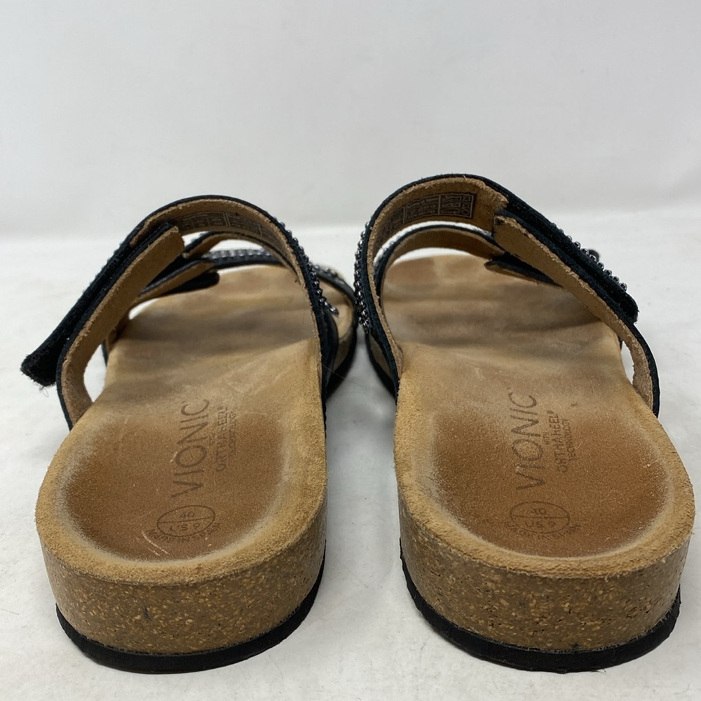 Vionic Afton Black Rhinestone Adjustable Sandals - image 5